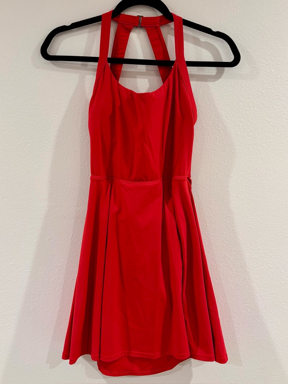 HALARA Red Halter Fit & Flare Athletic Dress